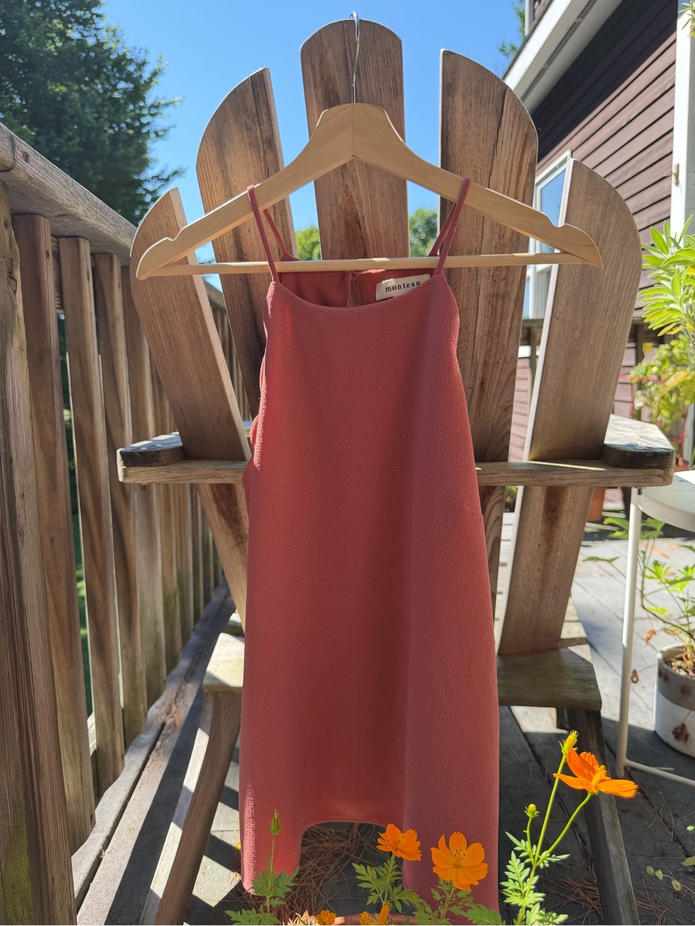 Monteau Coral Sleeveless Mini Dress